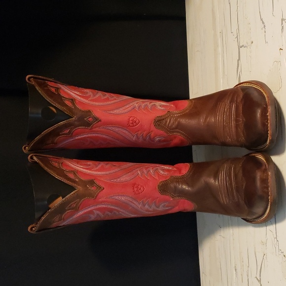 Ariat 'Legend' Cowboy Boots in Brown & Red - Women's size 7. 5 B - Picture 3 of 11